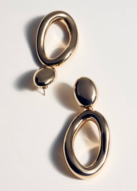 Жіночі золоті сережки Mango артикул 17077794 OR 1 season Фото ракурс 3 - Жіночі золоті сережки Mango артикул 17077794 OR 1 season