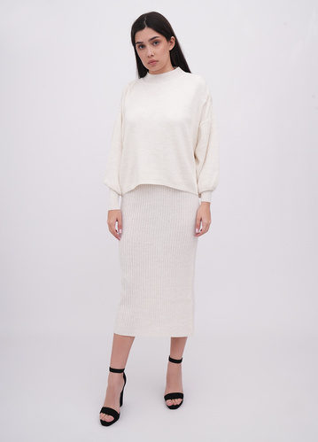 Фото ракурс 2 - Жіночий молочний комплект одягу EQUILIBRI артикул W391 001 002 MILK FW2025