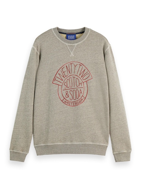 Фото ракурс 4 - Мужской серый свитшот SCOTCH & SODA артикул 180881 030 FW2025