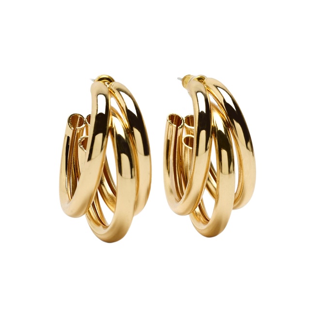 Женские золотые серьги Parfois артикул 174604 _GD FW2025 Фото ракурс 3 - Женские золотые серьги Parfois артикул 174604 _GD FW2025