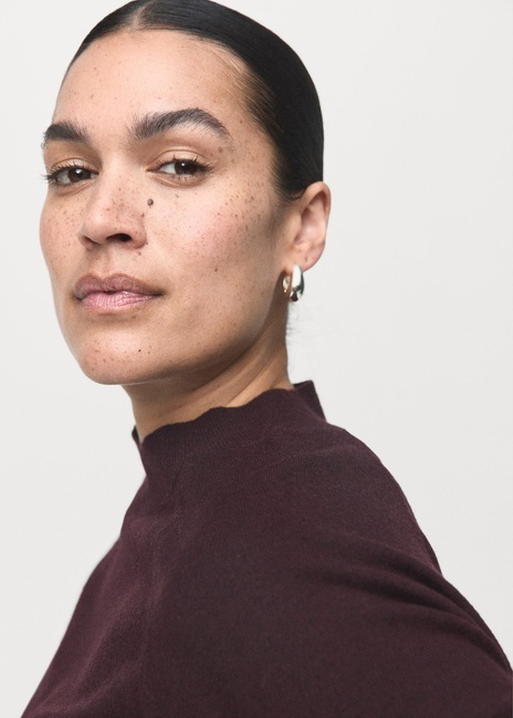 Жіночий бордовий джемпер Mango артикул 17007784 77 1 season Фото ракурс 7 - Жіночий бордовий джемпер Mango артикул 17007784 77 1 season