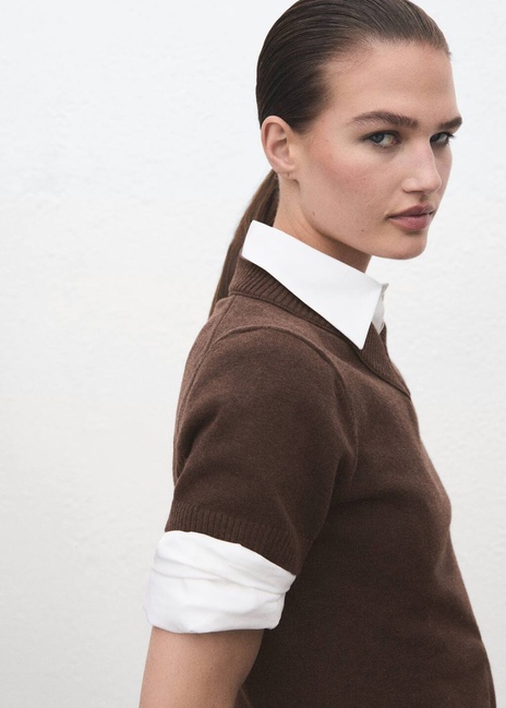 Фото ракурс 4 - Жіночий коричневий джемпер Mango артикул 17007821 32 1 season
