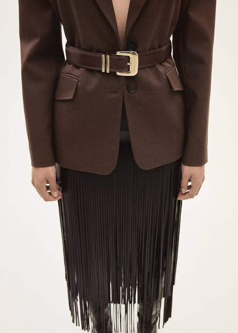 Жіноча коричнева спiдниця Mango артикул 77058266 30 7 season Фото ракурс 1 - Жіноча коричнева спiдниця Mango артикул 77058266 30 7 season