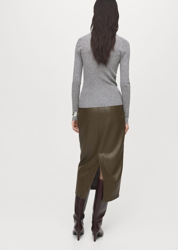 Фото ракурс 2 - Женская серая водолазка Mango артикул 17095148 91 1 season