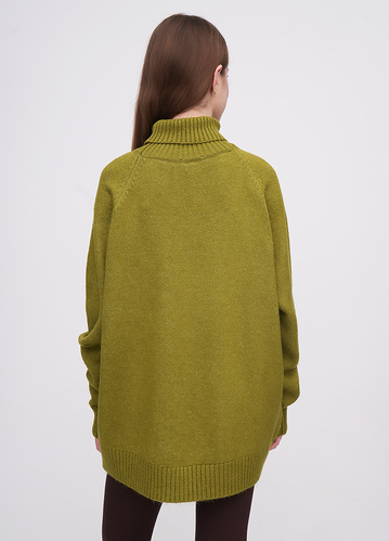 Фото ракурс 2 - Жіночий зелений светр EQUILIBRI артикул W342 084 000 LIME FW2025