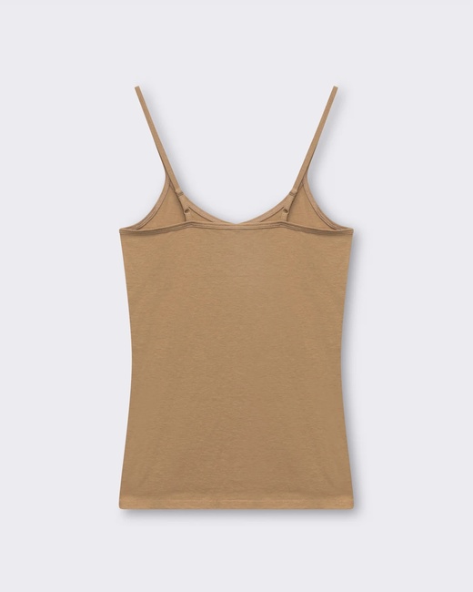 Жіноча бежева майка Piazza Italia артикул 32206 Hay beige SS2025 Фото ракурс 2 - Жіноча бежева майка Piazza Italia артикул 32206 Hay beige SS2025