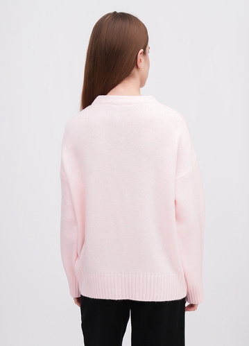 Фото ракурс 2 - Жіночий рожевий светр EQUILIBRI артикул W342 054 001 Pink FW2025