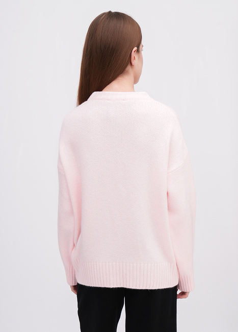 Фото ракурс 2 - Жіночий рожевий светр EQUILIBRI артикул W342 054 001 Pink FW2025