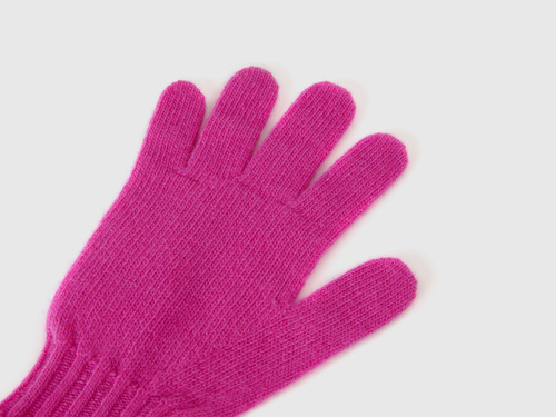 Фото ракурс 2 - Рожеві рукавиці Benetton для дівчаток артикул 1244CG00M.G 239 24A
