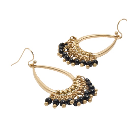 Фото ракурс 2 - Жіночі золото-чорні сережки Parfois артикул 232998 _BK FW2025