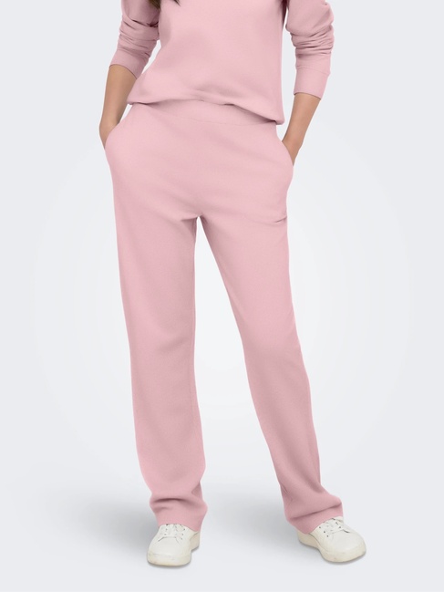 Фото ракурс 1 - Женские розовые штаны Only артикул 15356355 Chalk Pink FW2025