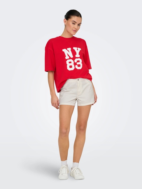 Женские белые шорты Only артикул 15341491 White SS2025 Фото ракурс 5 - Женские белые шорты Only артикул 15341491 White SS2025