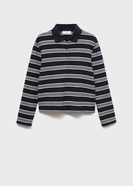 Жіночий синій лонгслів Mango артикул 17095805 56 1 season Фото ракурс 3 - Жіночий синій лонгслів Mango артикул 17095805 56 1 season