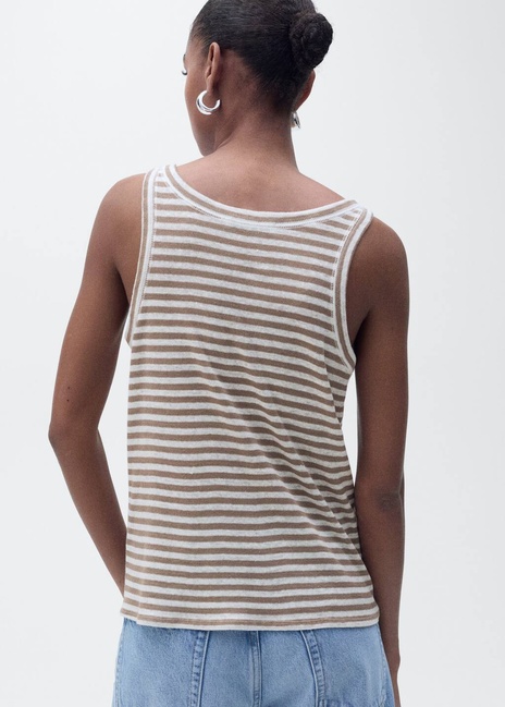 Жіночий коричневий топ Mango артикул 87967165 TA 8 season Фото ракурс 2 - Жіночий коричневий топ Mango артикул 87967165 TA 8 season