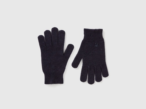 Фото ракурс 1 - Синие перчатки Benetton для мальчиков артикул 126WCG00M.G 66U 25A