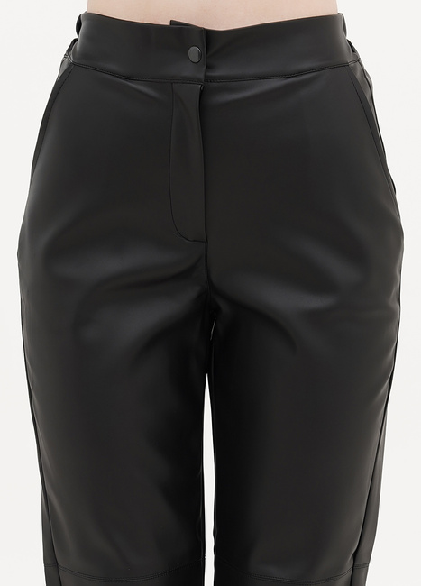 Фото ракурс 4 - Женские разноцветные штаны EQUILIBRI артикул TSV Pant Leather Black SS2024