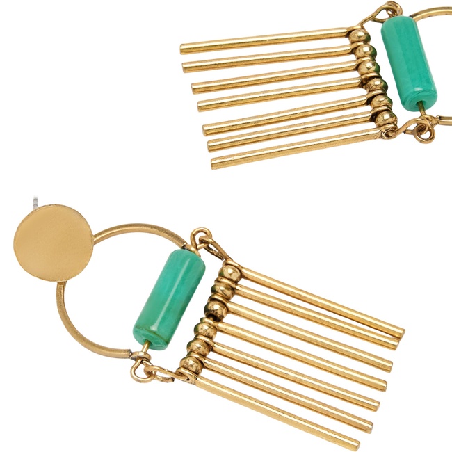 Жіночі золоті сережки Parfois артикул 237466 _GN FW2025 Фото ракурс 2 - Жіночі золоті сережки Parfois артикул 237466 _GN FW2025