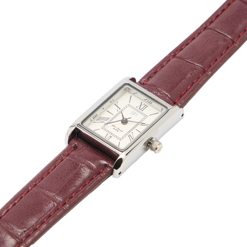 Фото ракурс 2 - Женские бордовые часы Parfois артикул 241316 _BU FW2025