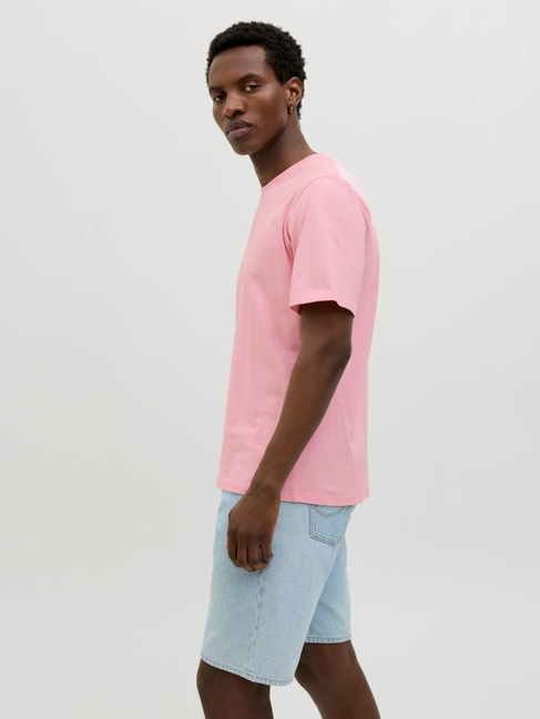 Мужская розовая футболка Jack & Jones артикул 12276784 Tickled Pink FW2025 Фото ракурс 6 - Мужская розовая футболка Jack & Jones артикул 12276784 Tickled Pink FW2025