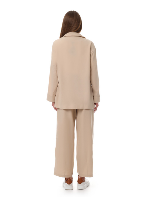 Жіночі бежеві брюки EQUILIBRI артикул W491 060 200 Beige SS2025 Фото ракурс 4 - Жіночі бежеві брюки EQUILIBRI артикул W491 060 200 Beige SS2025