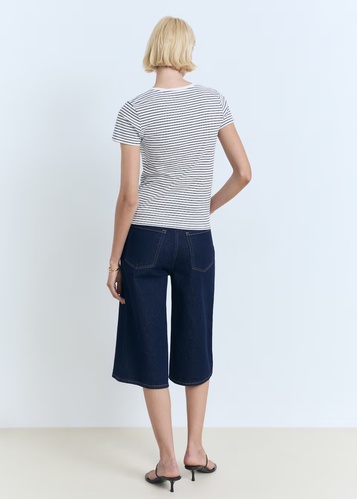 Фото ракурс 2 - Жіноча синя футболка Mango артикул 17061242 56 1 season