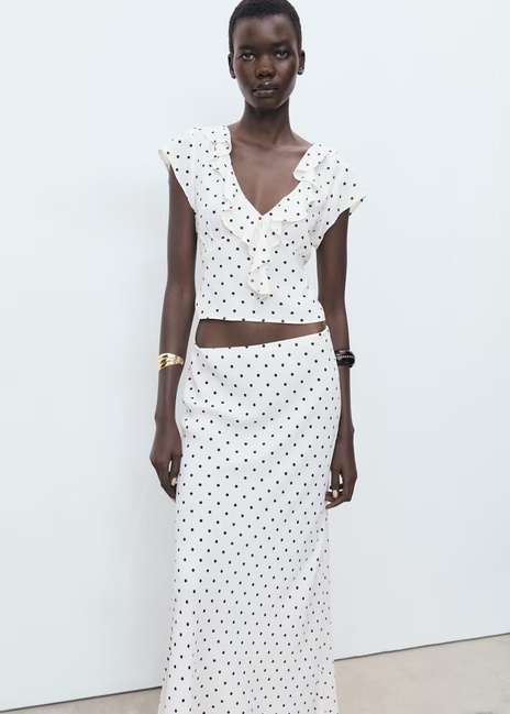 Фото ракурс 5 - Жіноча молочна блузка Mango артикул 17062897 02 1 season