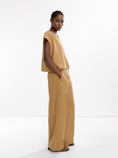 Фото ракурс 3 - Женская коричневая блузка Parfois артикул 234558 _CA FW2025