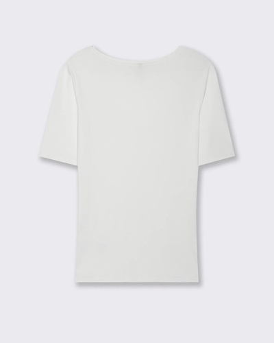 Фото ракурс 2 - Женская белая футболка Piazza Italia артикул 62254 White FW2025