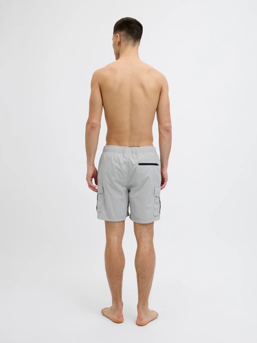 Фото ракурс 2 - Чоловічі сірі шорти Jack & Jones артикул 12272989 High-rise FW2025