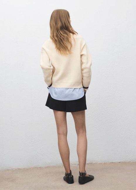 Женский бежевый джемпер Mango артикул 17074775 08 1 season Фото ракурс 2 - Женский бежевый джемпер Mango артикул 17074775 08 1 season