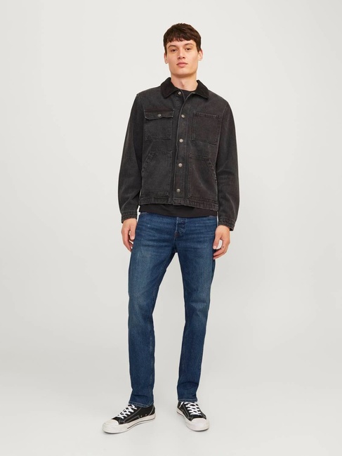 Фото ракурс 5 - Мужские синие джинсы Jack & Jones  артикул 12249017 Blue denim FW2024