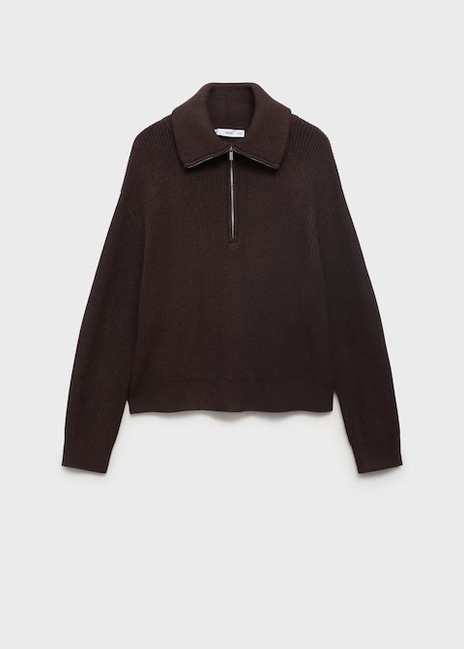 Женский коричневый джемпер Mango артикул 17024781 32 1 season Фото ракурс 3 - Женский коричневый джемпер Mango артикул 17024781 32 1 season