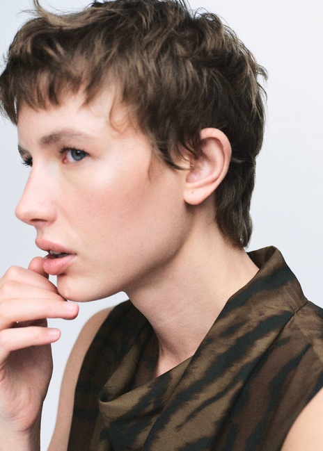 Фото ракурс 5 - Жіноча коричнева блузка Mango артикул 17098290 30 1 season