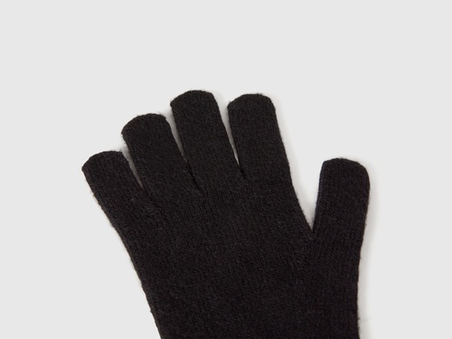 Фото ракурс 2 - Серые перчатки Benetton для мальчиков артикул 126WCG00M.G 700 25A