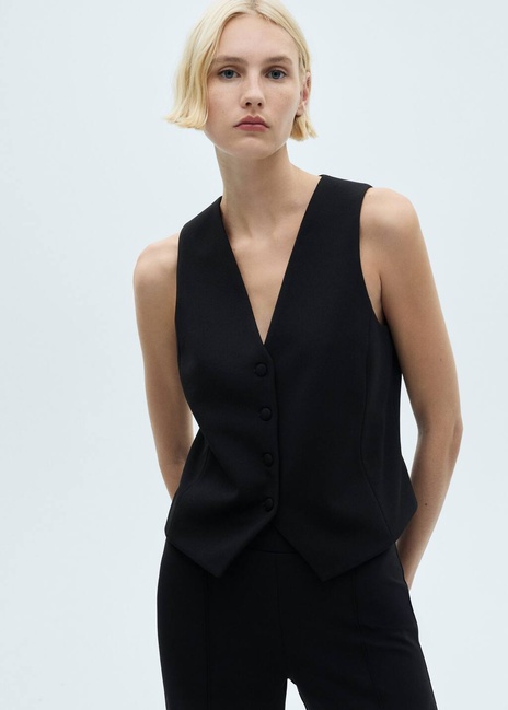 Женские черные брюки Mango артикул 87073279 99 8 season Фото ракурс 4 - Женские черные брюки Mango артикул 87073279 99 8 season