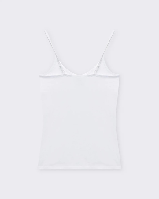 Фото ракурс 2 - Женская белая майка Piazza Italia артикул 32206 White SS2025