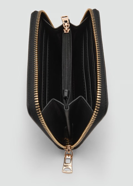 Жіночий чорний гаманець Mango артикул 17011219 99 1 season Фото ракурс 2 - Жіночий чорний гаманець Mango артикул 17011219 99 1 season