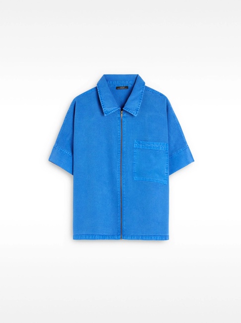 Жіноча синя сорочка Parfois артикул 233149 _BL FW2025 Фото ракурс 4 - Жіноча синя сорочка Parfois артикул 233149 _BL FW2025