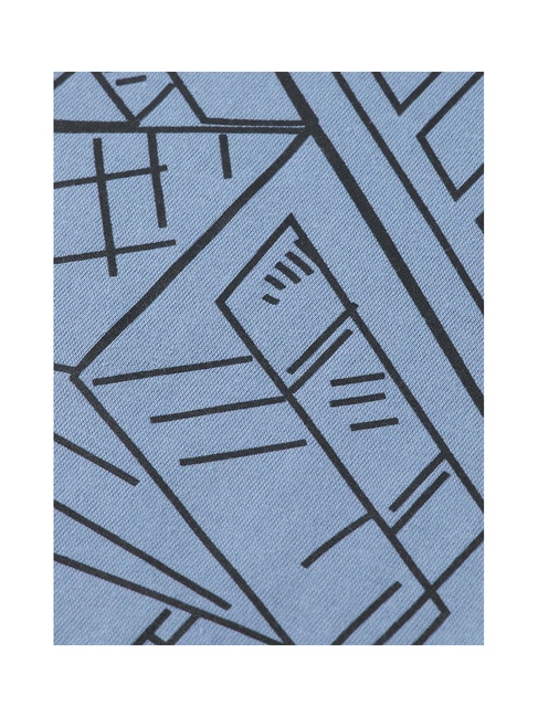 Мужская голубая футболка SCOTCH & SODA артикул 181300 410 FW2025 Фото ракурс 3 - Мужская голубая футболка SCOTCH & SODA артикул 181300 410 FW2025