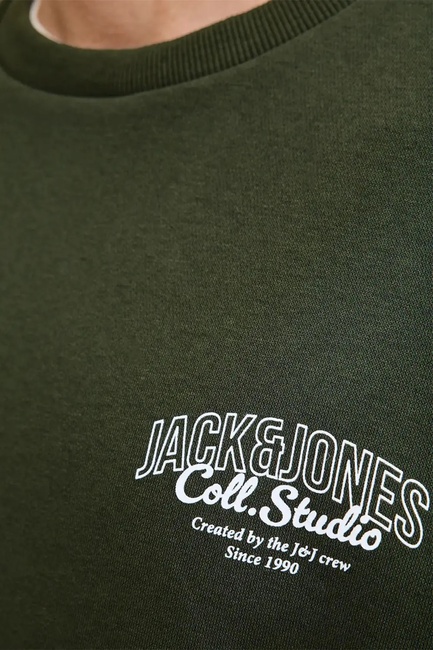 Фото ракурс 3 - Мужской зеленый свитшот Jack & Jones артикул 12278601 Duffel Bag FW2025