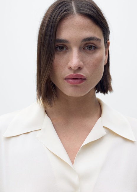 Фото ракурс 6 - Жіноча молочна сорочка Mango артикул 87007185 02 8 season