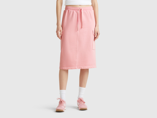 Жіноча рожева спiдниця Benetton артикул 39BLD000E 9E0 25P Фото ракурс 1 - Жіноча рожева спiдниця Benetton артикул 39BLD000E 9E0 25P