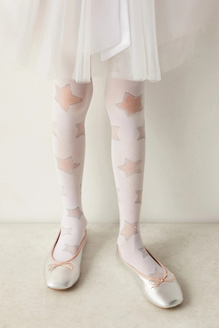 Белые колготки для девочек Penti артикул PCDP16SG23SK 10 23FW Фото ракурс 3 - Белые колготки для девочек Penti артикул PCDP16SG23SK 10 23FW