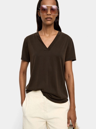 Фото ракурс 1 - Жіноча коричнева блузка Parfois артикул 239970 _BN FW2025