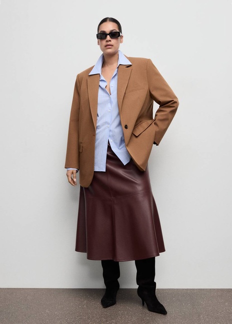 Женский коричневый пиджак Mango артикул 27021299 17 2 season Фото ракурс 6 - Женский коричневый пиджак Mango артикул 27021299 17 2 season