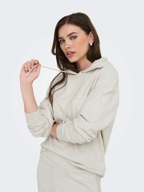 Фото ракурс 6 - Женское бежевое худи Only артикул 15356341 Oatmeal FW2025