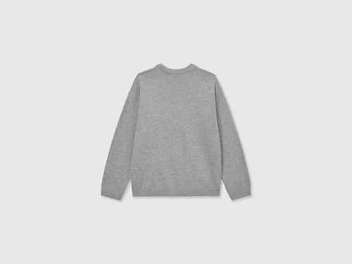 Фото ракурс 2 - Серый свитер Benetton для мальчиков артикул 120YC108S.G 501 25A