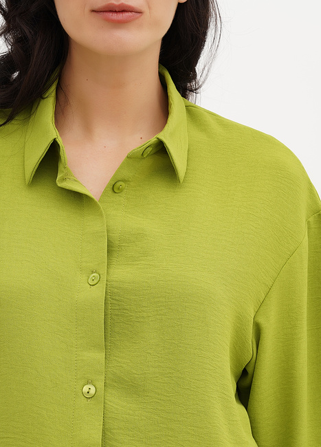 Жіноча зелена сорочка EQUILIBRI артикул W491 031 101 LIME SS2025 Фото ракурс 4 - Жіноча зелена сорочка EQUILIBRI артикул W491 031 101 LIME SS2025