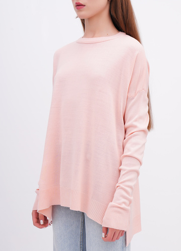 Фото ракурс 2 - Жіночий рожевий джемпер EQUILIBRI артикул W345 020 000 Powder FW2025