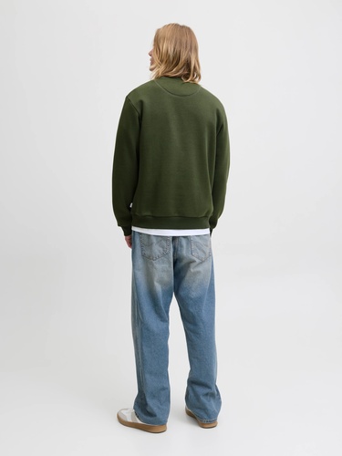 Фото ракурс 2 - Мужской зеленый свитшот Jack & Jones артикул 12249341 Duffel Bag FW2025